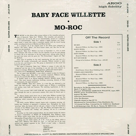Babyface Willette - Mo' Rock