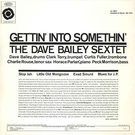 The Dave Bailey Sextet - Getting' Into Somethin'