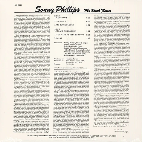 Sonny Phillips - My Black Flower