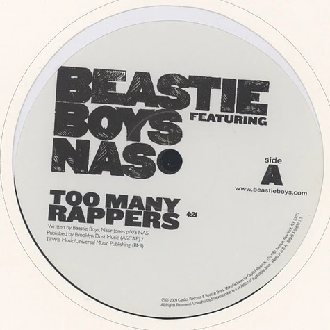 Beastie Boys - Too Many Rappers Feat. Nas