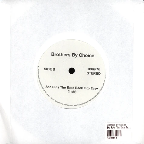 Brothers By Choice - She Puts The Ease Back Into Easy