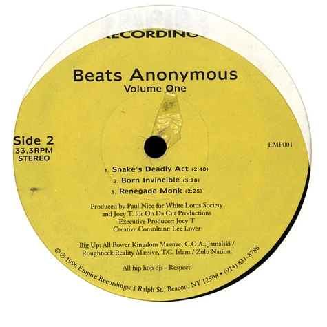 Paul Nice - Beats anonymous volume one