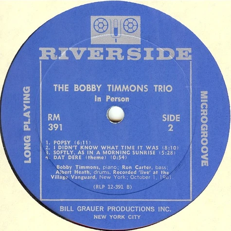 The Bobby Timmons Trio - In Person