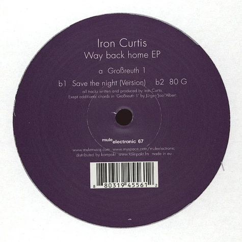 Iron Curtis - Way Back Home EP