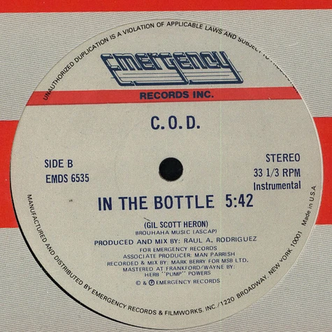C.O.D. - In The Bottle