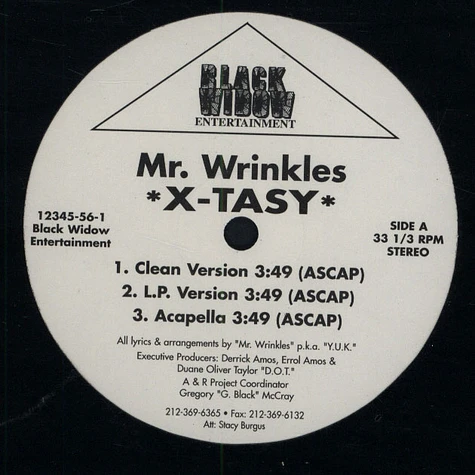 Mr.Wrinkles - X-Tasy EP