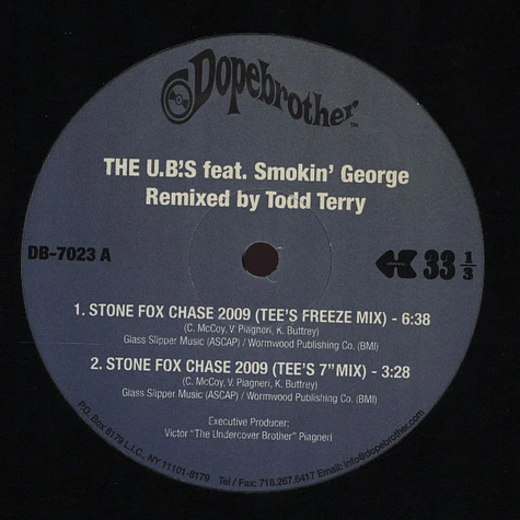 UB's & Smokin George - Stone Fox Chase 2009 Todd Terje Remix
