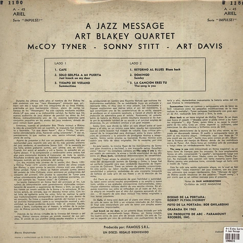 Art Blakey Quartet - A Jazz Message