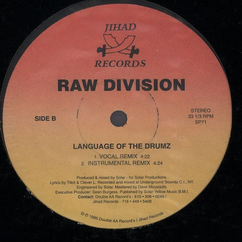 Raw Division - Language Of The Drumz