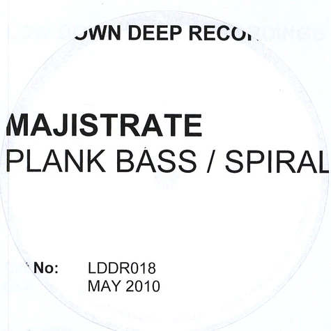 Majistrate - Plank Bass / Spiral