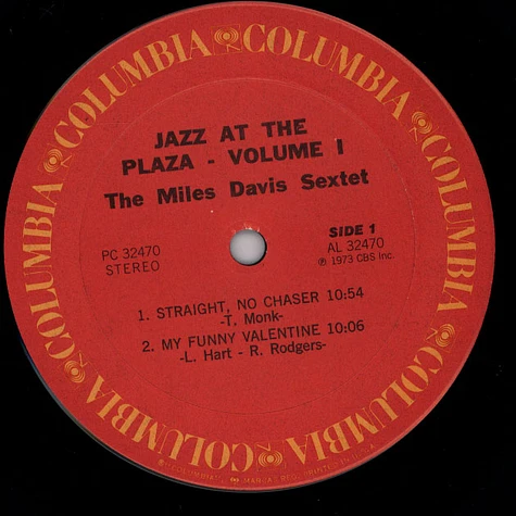 The Miles Davis Sextet - Jazz At The Plaza Volume 1