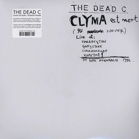 The Dead C - Clyma Est Mort / Tentative Power