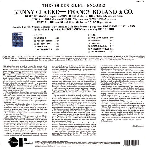 Kenny Clarke, Francy Boland & Co - The Golden Eight Encore!