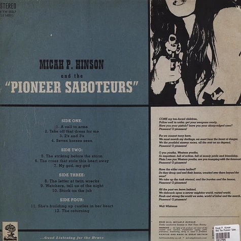 Micah P. Hinson - And The Pioneer Saboteurs