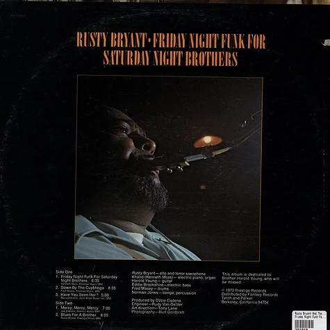 Rusty Bryant - Friday Night Funk For Saturday Night Brothers