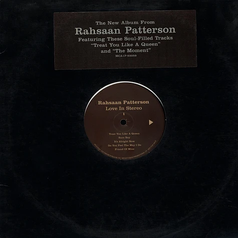 Rahsaan Patterson - Love in Stereo