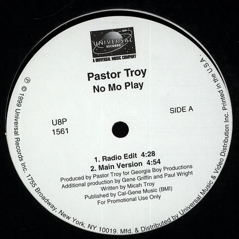 Pastor Troy - No more play