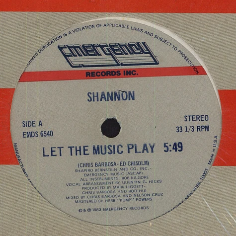 Shannon - Let The Music Play