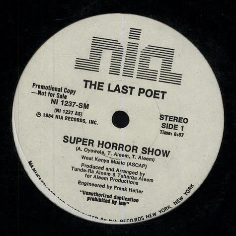 The Last Poet - Super Horror Show