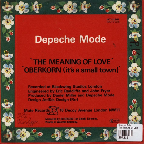 Depeche Mode - The Meaning Of Love