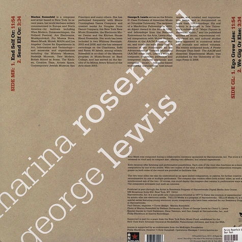 Marina Rosenfeld & George Lewis - Sour Mash