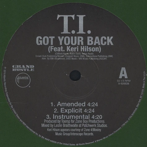 T.I. - Got Your Back feat. Keri Hilson