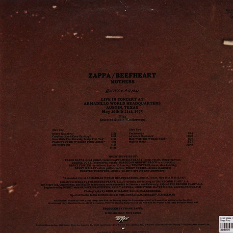 Frank Zappa / Captain Beefheart / The Mothers - Bongo Fury