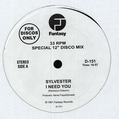 Sylvester - I need you