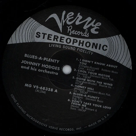 Johnny Hodges And His Orchestra - Blues-A-Plenty