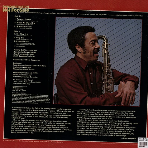 Johnny Griffin - Return Of The Griffin