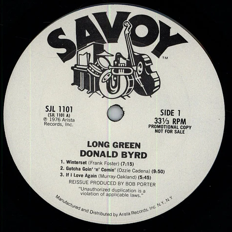 Donald Byrd - Long Green: The Savoy Sessions