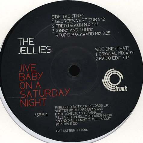 The Jellies - Jive Baby On A Saturday Night