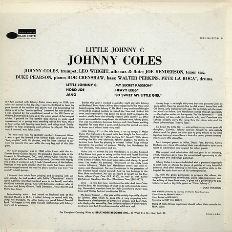 Johnny Coles - Little Johnny C