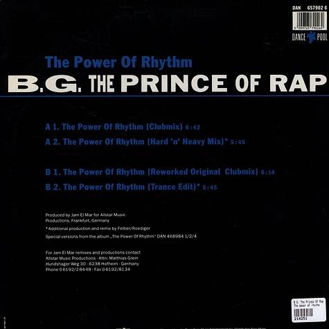 B.G. The Prince Of Rap - The power of rhythm
