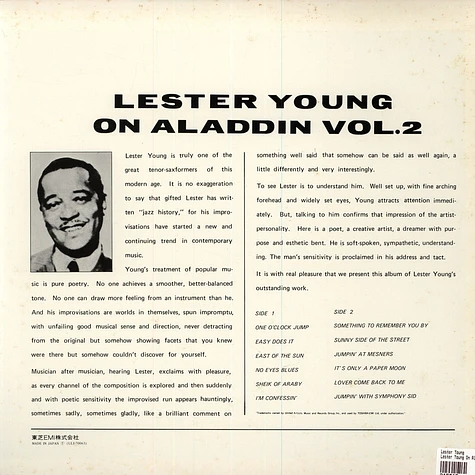 Lester Young - Lester Young On Aladdin Vol. 2