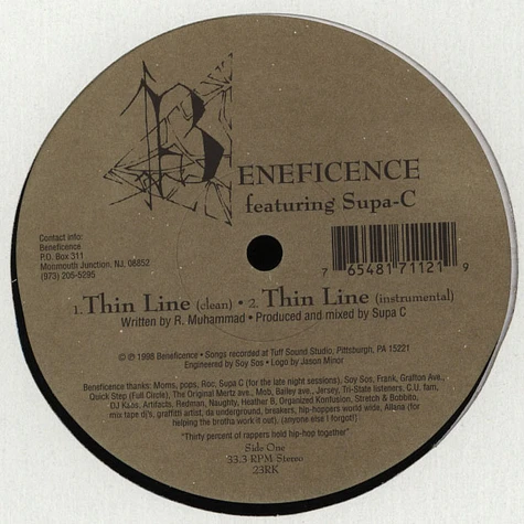 Beneficence - Thin Line / Low Profile Man