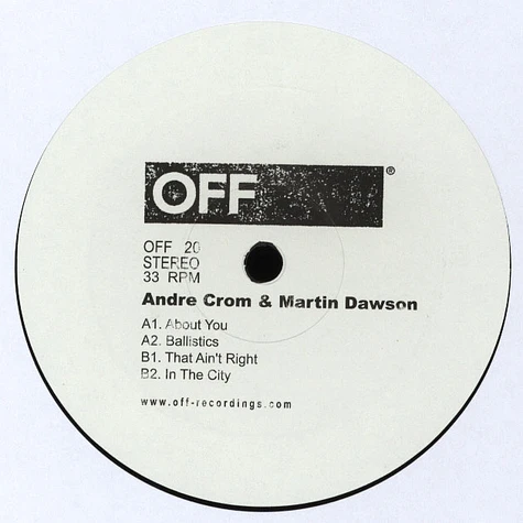 Andre Crom & Martin Dawson - About You EP