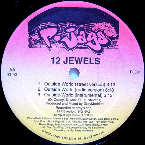 12 Jewels - Foolish Mentality / Outside World