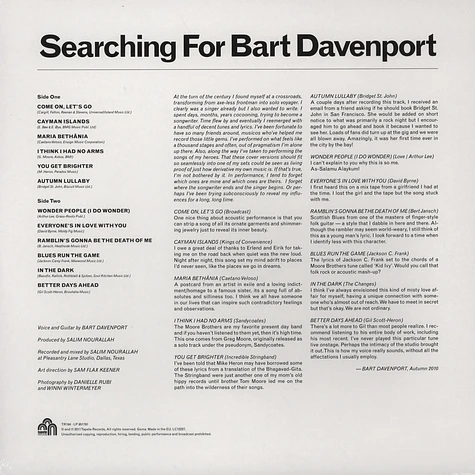 Bart Davenport - Searching For Bart Davenport