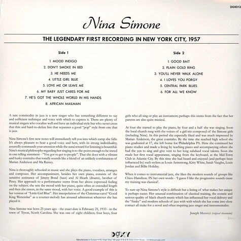 Nina Simone - The Legendary First Recordings