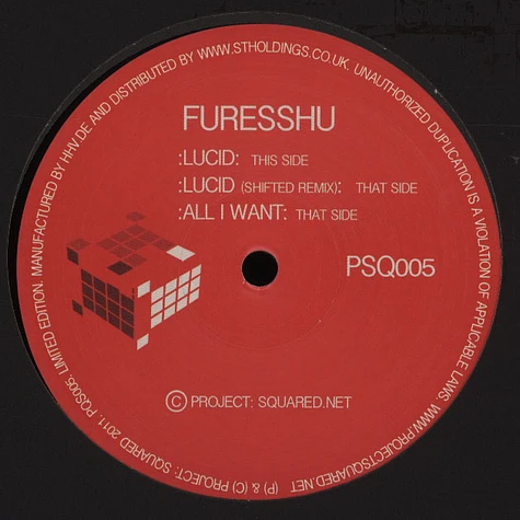 Furesshu - Lucid / Lucid (Shifted Remix) / All I Want