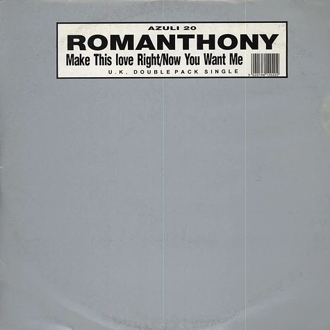 Romanthony - Make This Love Right