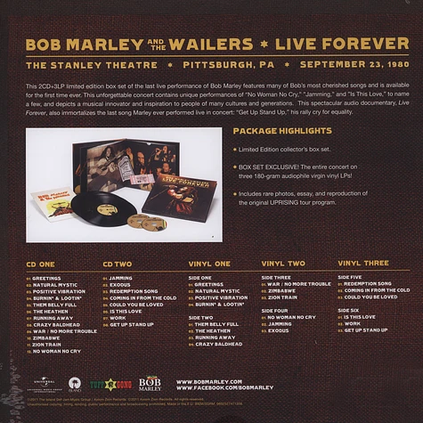 Bob Marley & The Wailers - Live Forever Limited Edition Box Set