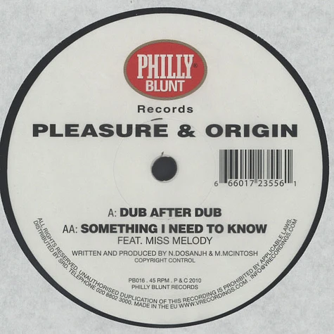 Pleasure & Origin - Dub After Dub