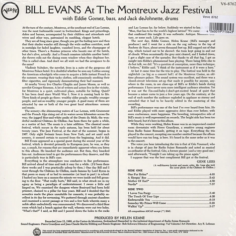 Bill Evans - Bill Evans At The Montreux Jazz Festival