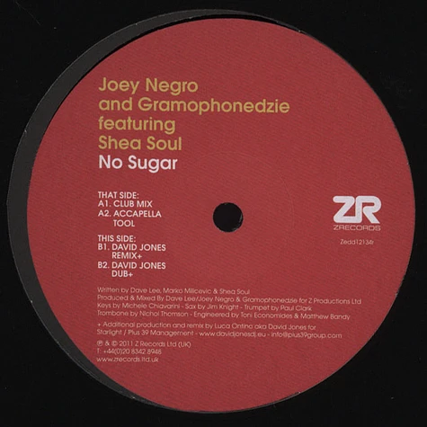 Joey Negro & Gramophonedzie - No Sugar