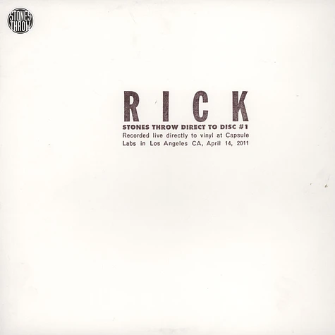 Rick - Rick Direct To Disc