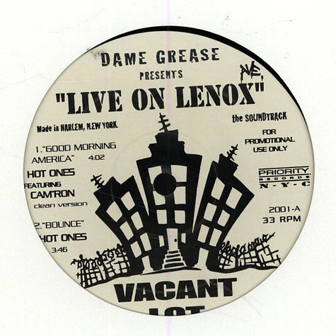 Dame Grease presents - Live on lennox EP