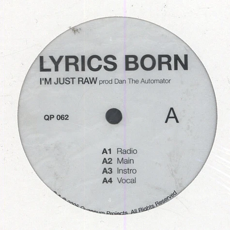 Lyrics Born - I'm just raw