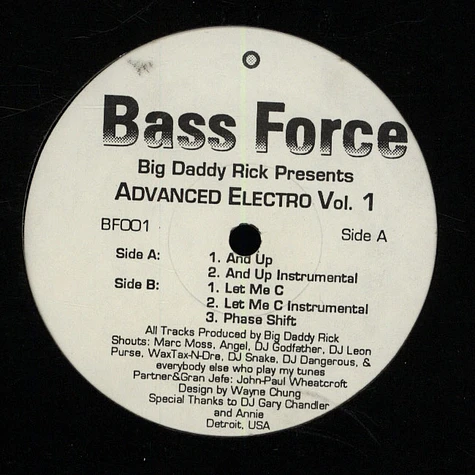 Big Daddy Rick - Advanced Electro Vol. 1